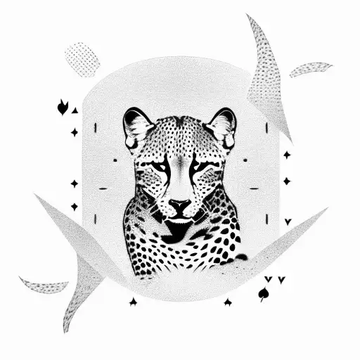 slot machine with 666 surounded by a cheetah print pattern tattoo design idea