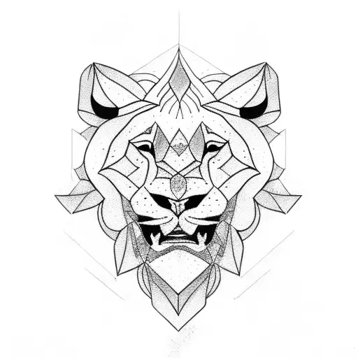 3 lions tattoo design idea