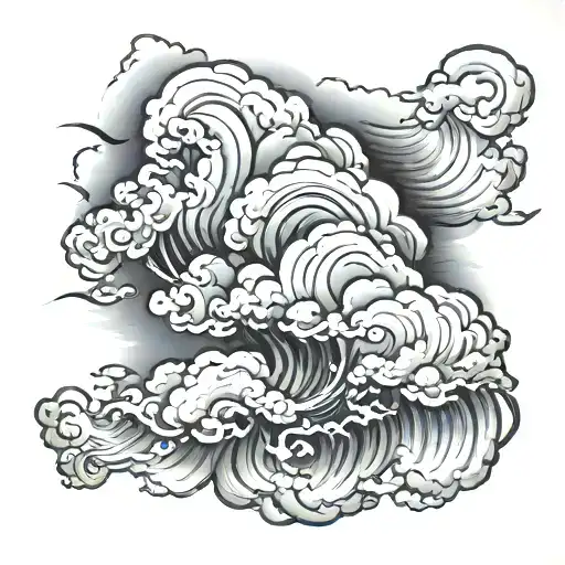 storm cloud tattoo design idea