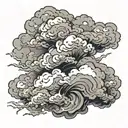 storm cloud tattoo design idea