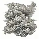 storm cloud tattoo design idea