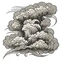 storm cloud tattoo design idea