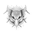 Black heron tattoo design idea