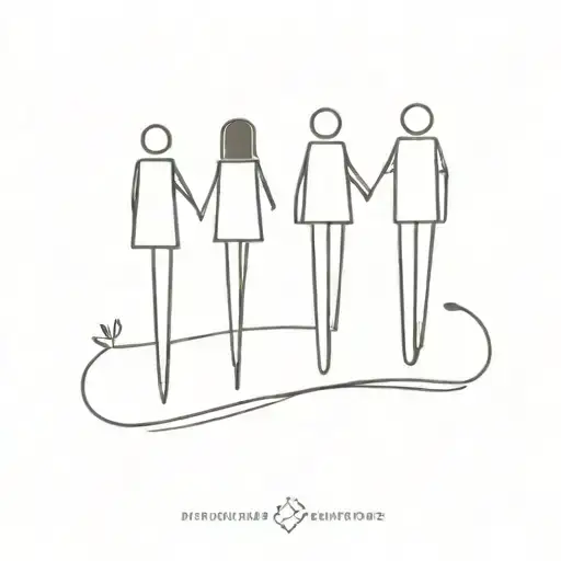 A tatoo that represents a family of 5 tattoo design idea