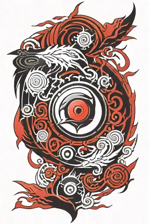 Itachi Sharingan tattoo design idea