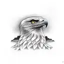 diving eagle clutching snake tattoo design idea