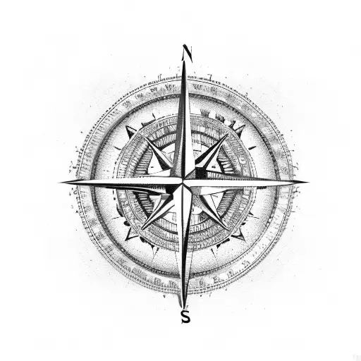 Simply Inked Compass Temporary Tattoo, Designer Tattoo for Girls Boys Men  Women waterproof Sticker Size: 7.5 X 5 inch 1pc. l Black l 2g : Amazon.in:  Beauty