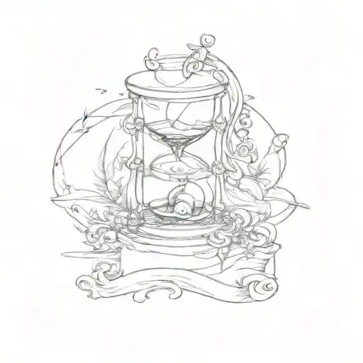 hour glass tattoo design idea