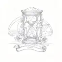 hour glass tattoo design idea