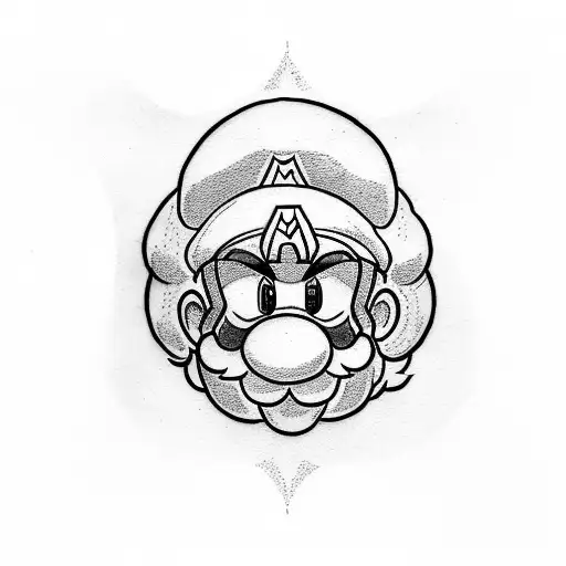 mario tattoo design idea