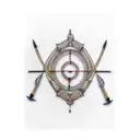 archery bow  tattoo design idea