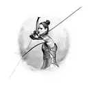 archery bow  tattoo design idea