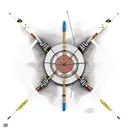 archery bow  tattoo design idea