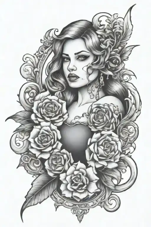  Fire Crown tattoo design idea