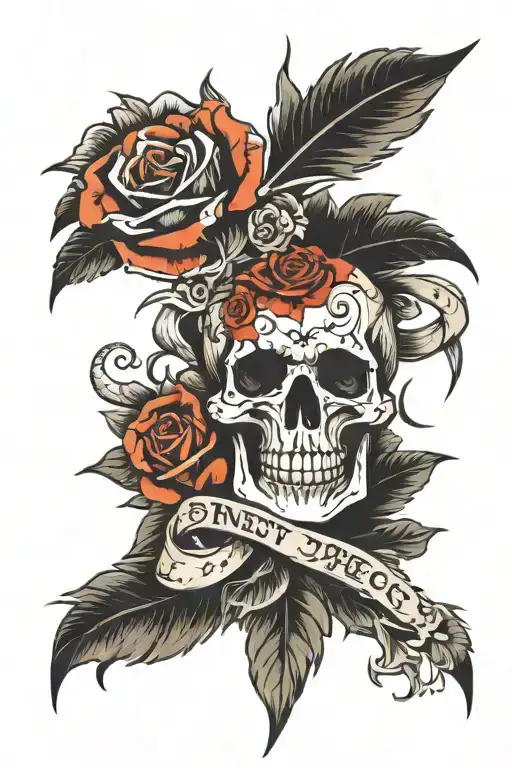 rest in peace with the date tattoo design idea
