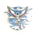 icarus reaching for the sun tattoo design idea