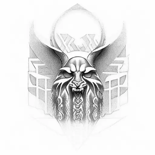 the following writing designed and inspired by the bible and adidas logo - זלממ tattoo design idea