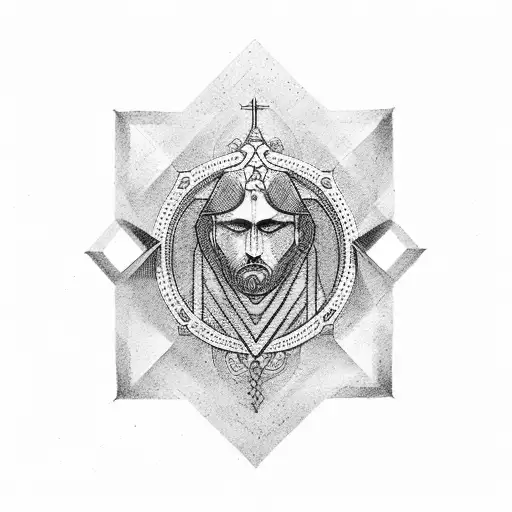 stoic symbols of virtue tattoo design idea