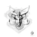 A tattoo that combines Aries, Taurus and Sagittarius tattoo design idea