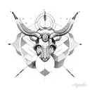 A tattoo that combines Aries, Taurus and Sagittarius tattoo design idea