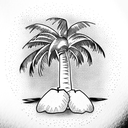 coconut tree tattoo design idea