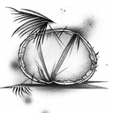 coconut tree tattoo design idea