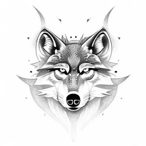 Fenris wolf tied up tattoo design idea