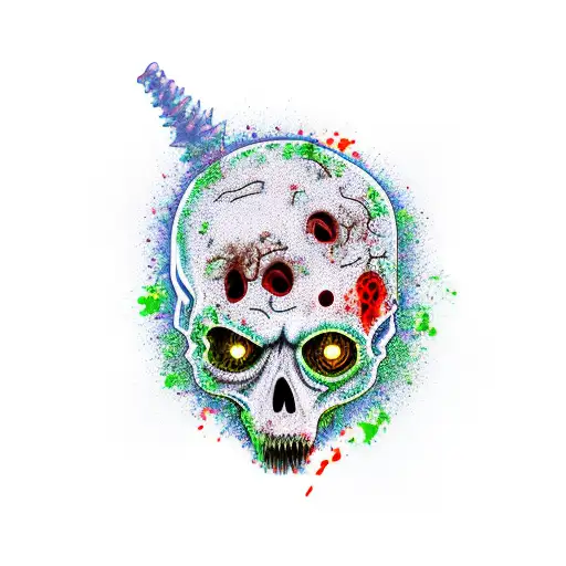 zombie bite  tattoo design idea
