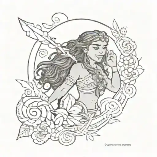 moana disney style tattoo tattoo design idea