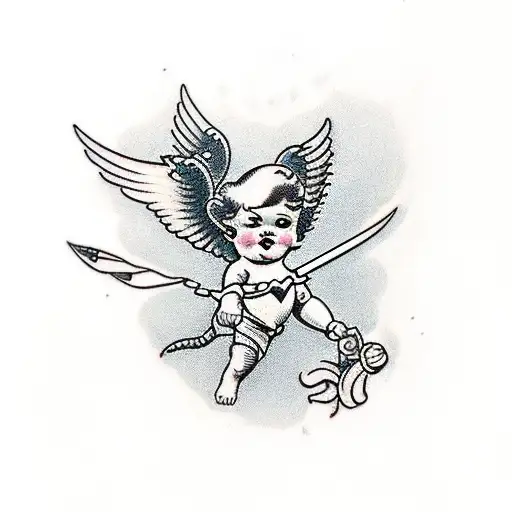 Headless Cupid Tattoo PNG & SVG Design For T-Shirts