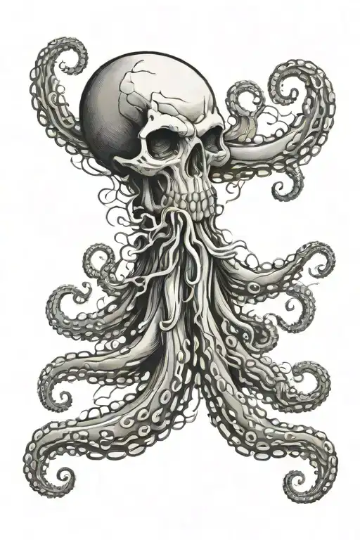 goonies sleeve tattoo featuring octopus tattoo design idea