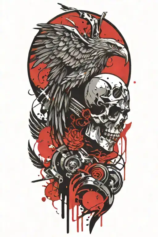 valkyrie wings tattoo design idea