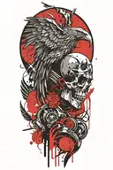 valkyrie wings tattoo design idea