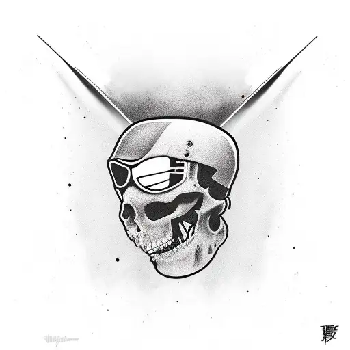 Skateboarding tricks tattoo design idea