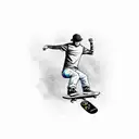 Skateboarding tricks tattoo design idea