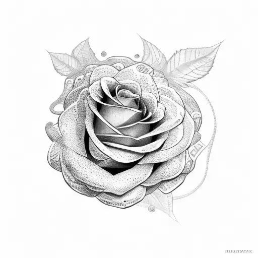 Rose with snake tattoo design idea