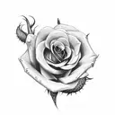 Rose with snake tattoo design idea