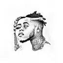 juice wlrd and xxxtentacion sitting down overlooking city tattoo design idea