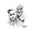 juice wlrd and xxxtentacion sitting down overlooking city tattoo design idea