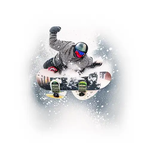 snowboarding tattoo design idea