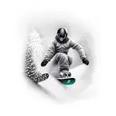 snowboarding tattoo design idea