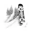 snowboarding tattoo design idea