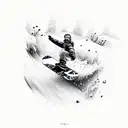 snowboarding tattoo design idea