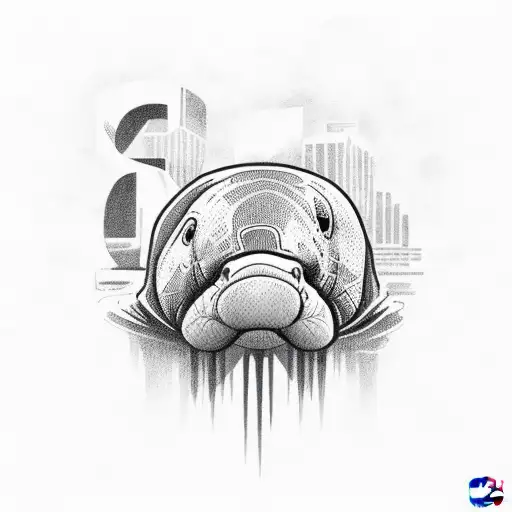 manatee and Miami heat nba team tattoo design idea