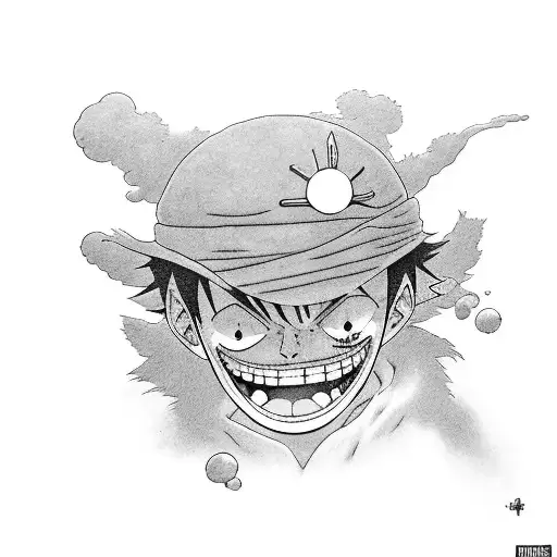 Luffy enfants qui pleure a côté de ace et sabo tattoo design idea