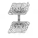 a worm hole, manuscrriptology style tattoo design idea