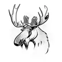 moose head  tattoo design idea