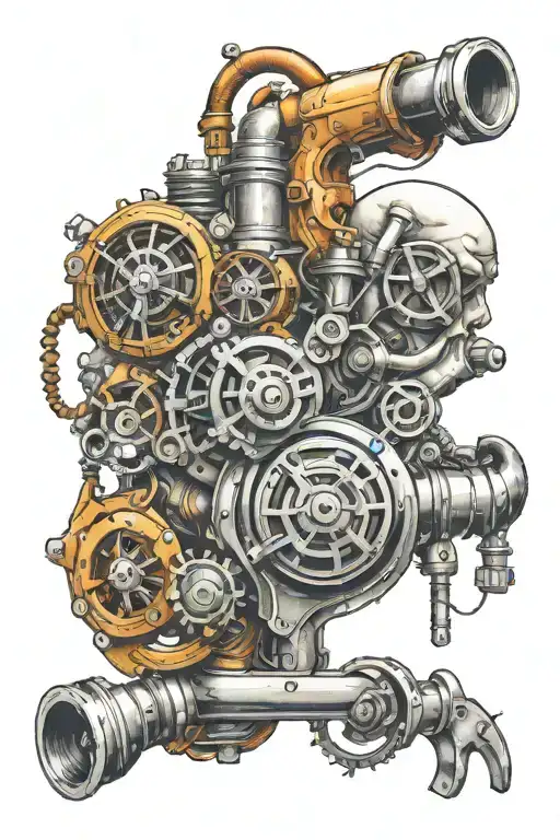 Turbos and tools tattoo design idea