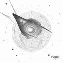 voyager pulsar map tattoo design idea