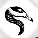 black swan tattoo design idea
